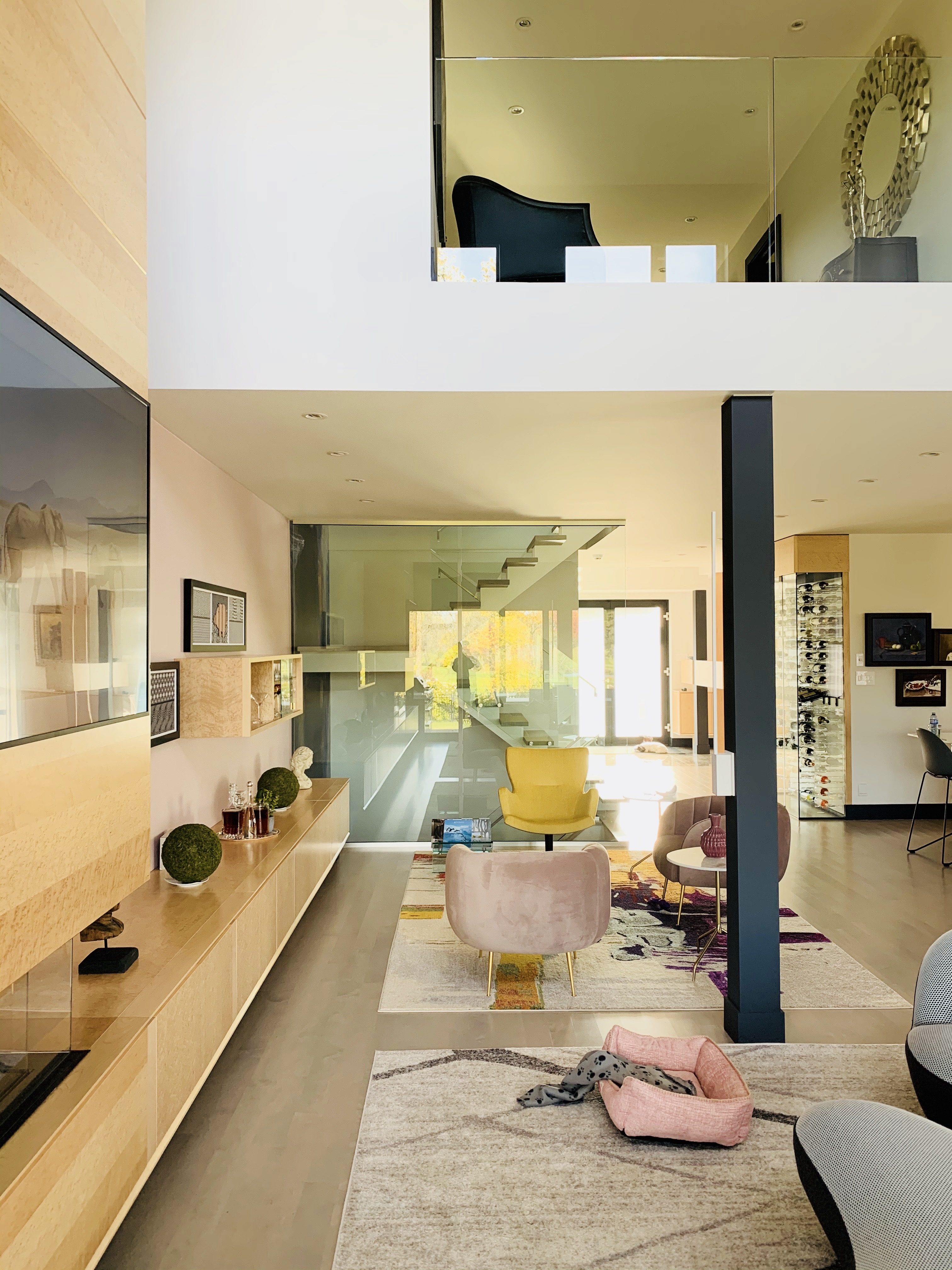 Projet signé SLIK Entreprise : escalier architectural intérieur design.