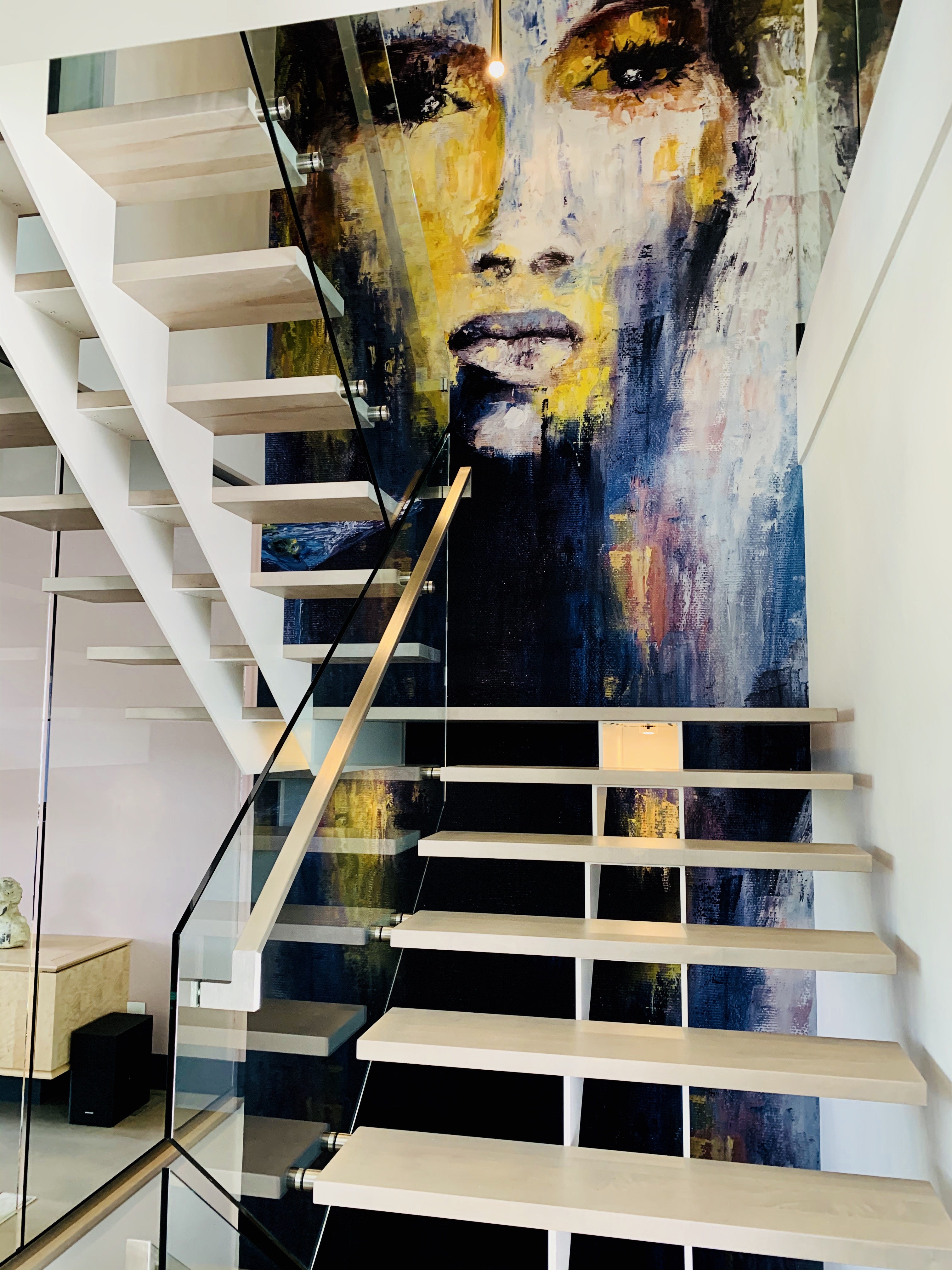 Réalisation d'un escalier architectural résidentiel haut de gamme.